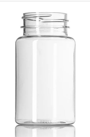 100 cc Clear PET Packer Bottle with 38-400 neck finish - CASED 580 - Rock Bottom Bottles / Packaging Company LLC