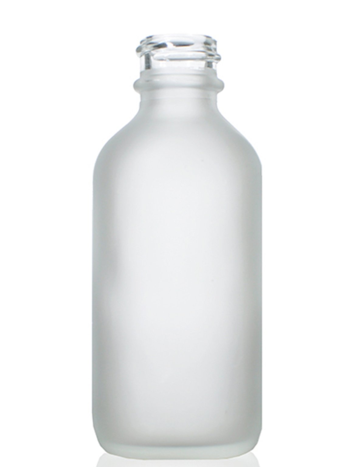 20-400 60ml Glass Frost Clear Boston Round Cased 210 - Rock Bottom Bottles / Packaging Company LLC