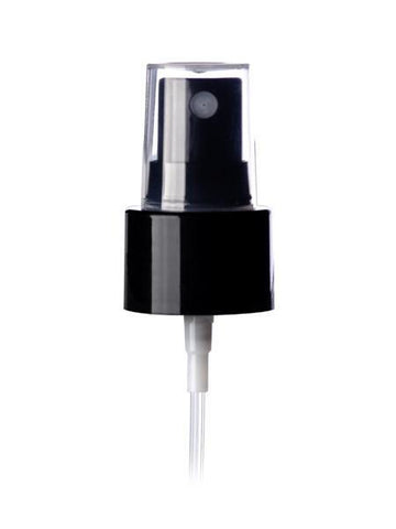 20-410 Black Smooth Fine Mist Spray 2.5in DT Cased 2500 - Rock Bottom Bottles / Packaging Company LLC