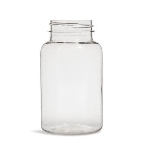 225cc Clear PET Packer Bottle with 45-400 neck finish CASED 335 - Rock Bottom Bottles / Packaging Company LLC
