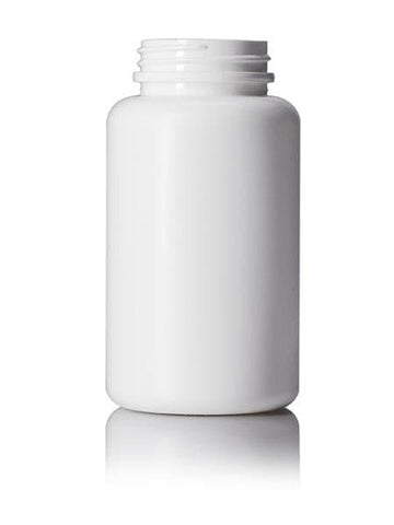 250 cc white HDPE pill packer bottle with 45-400 neck finish CASED 270 - Rock Bottom Bottles / Packaging Company LLC