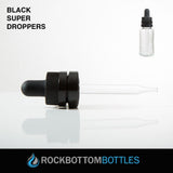 30ml Matte Black Glass Bottle - Rock Bottom Bottles / Packaging Company LLC