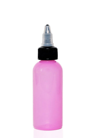 60ML - PET TATTOO Pink Plastic Bottle - CASED 670 - Rock Bottom Bottles / Packaging Company LLC