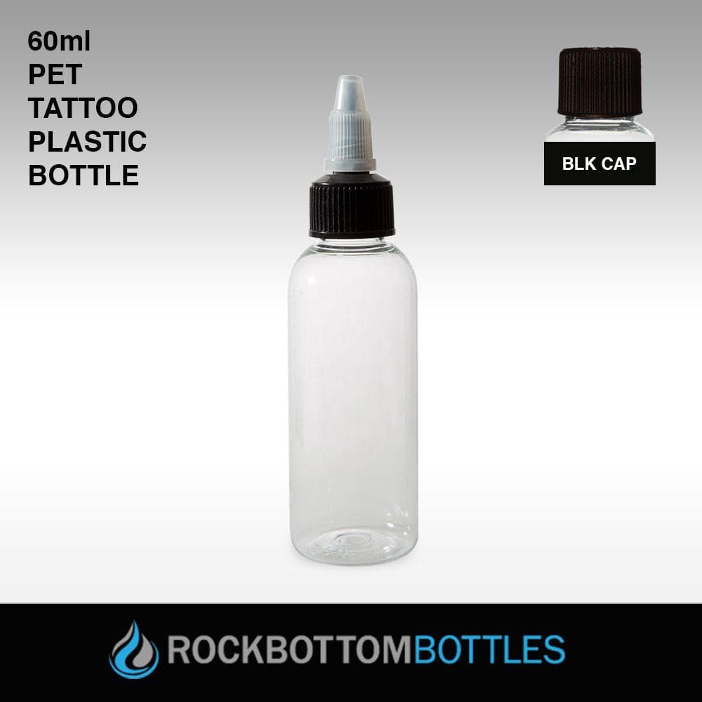 60ml PET TATTOO Plastic Bottle - Rock Bottom Bottles / Packaging Company LLC