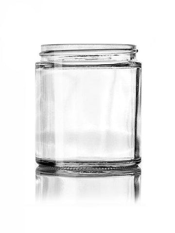 8oz Clear Glass Straight-Sided Round Jar with 70-405 Neck Finish - CASED 36 - QTY 2376 per pallet - Rock Bottom Bottles / Packaging Company LLC
