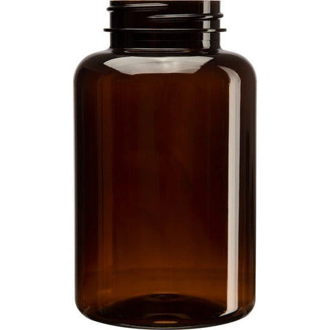 300cc Dark Amber PET Packer Bottle 45-400 - Cased 240 - Rock Bottom Bottles / Packaging Company LLC