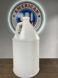 1 Gallon Industrial Round Natural Bottle with 38-400 Neck and White Ribbed Foam Lined Cap - 12,000 per Truckload - Floor Stacked - Rock Bottom Bottles / Packaging Company LLC