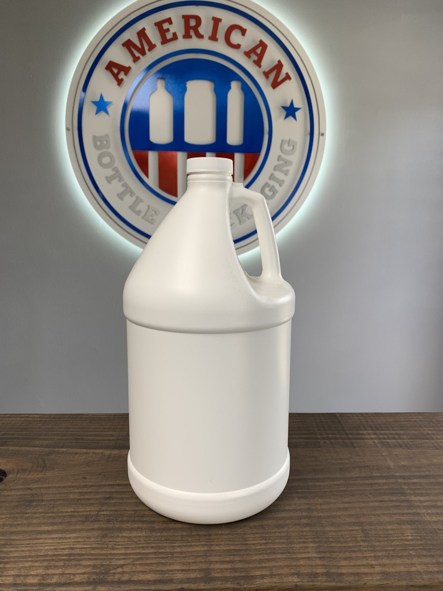 1 Gallon White HDPE Industrial Round 38-400 finish 59/bag and 7 bags per pallet, 26 pallets per truck (10.738 per TL) - Rock Bottom Bottles / Packaging Company LLC