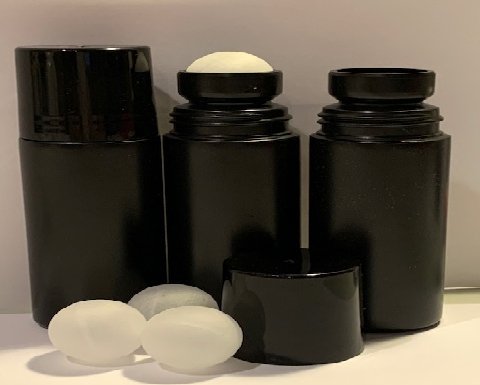 1 oz. Black HDPE Plastic Roll On Bottle (Not Refillable) Includes: Bottle, Cap and Ball - Cased 1400 - Rock Bottom Bottles / Packaging Company LLC