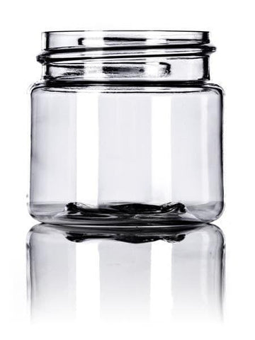 1 oz clear PET single wall jar with 38-400 neck finish CASED 1400 - Rock Bottom Bottles / Packaging Company LLC