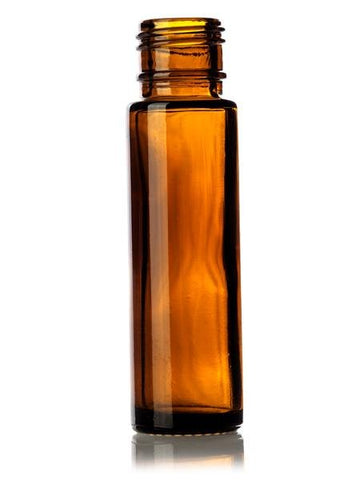 10 mL amber glass roll on bottle - CASED 600 - Rock Bottom Bottles / Packaging Company LLC