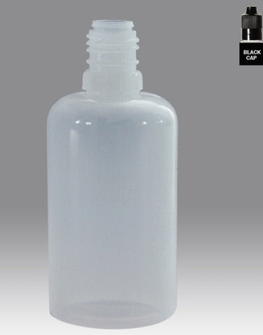 100ml LDPE Bottle with Black CRC Cap and Tip  - CASED 760 - Rock Bottom Bottles / Packaging Company LLC