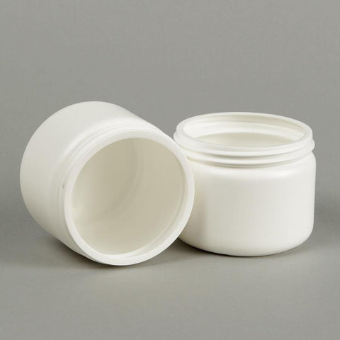 12 oz 89-400 White HDPE Jar - Cased 288 - 4608 per pallet - PRICE PER PALLET - Rock Bottom Bottles / Packaging Company LLC