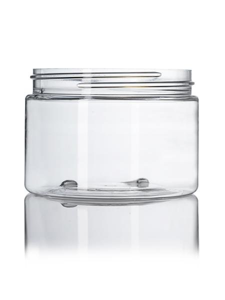 12 oz clear PET single wall jar with 89-400 neck finish - CASED 280 - Rock Bottom Bottles / Packaging Company LLC