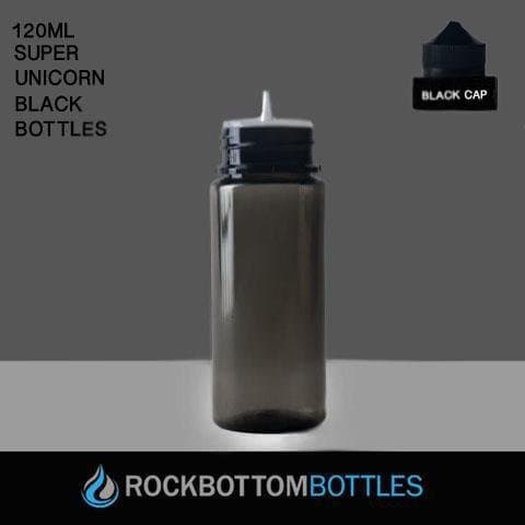 120ml Black Super Unicorns G4 - Cased 396 - Rock Bottom Bottles / Packaging Company LLC