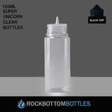 120ml Super Unicorns Clear - Cased 396 - Rock Bottom Bottles / Packaging Company LLC