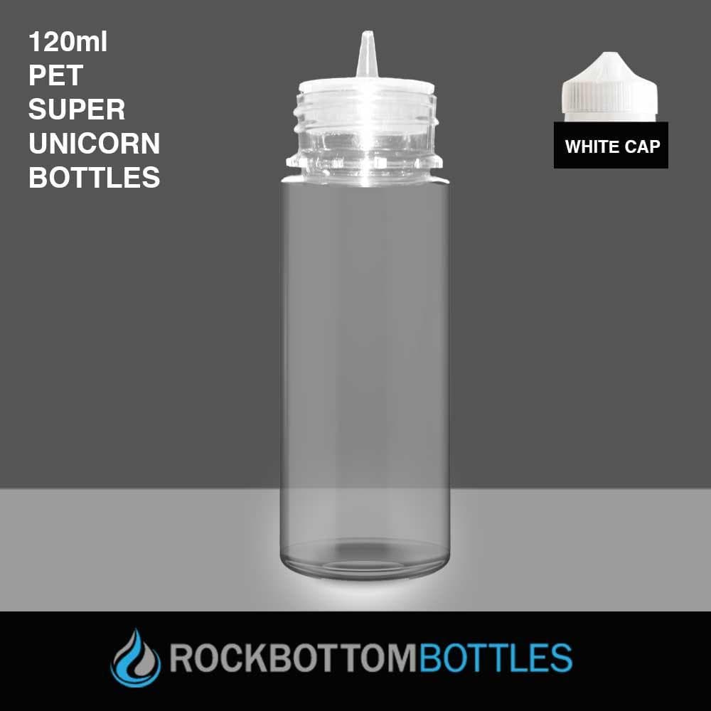120ml Super Unicorns Clear - Cased 396 - Rock Bottom Bottles / Packaging Company LLC