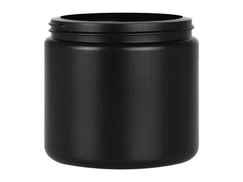 12oz 89-400 Black HDPE Jar - Cased 288 - Qty 4608 per pallet - PRICE PER PALLET - Rock Bottom Bottles / Packaging Company LLC