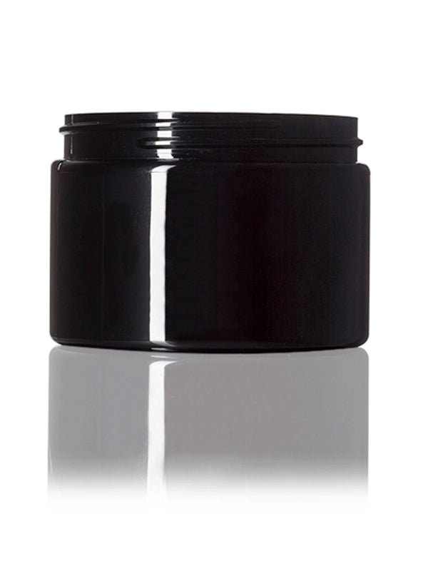 12oz Black PET 89-400 Single Wall Jar - Cased 280 - Rock Bottom Bottles / Packaging Company LLC