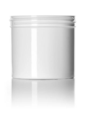 12oz White PP Single Wall Jar with 89-400 Neck - Cased 112 - Rock Bottom Bottles / Packaging Company LLC