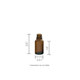 15ml Amber Glass Bottle 18-415 Neck (Bottle Only) - Cased 468 - Rock Bottom Bottles / Packaging Company LLC