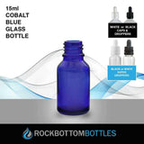 15ml - Blue Glass Bottle - Rock Bottom Bottles / Packaging Company LLC
