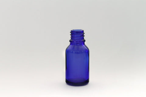 15ml Cobalt-Blue Bottle 18-415 neck CASED 468 - BOTTLE ONLY - Rock Bottom Bottles / Packaging Company LLC