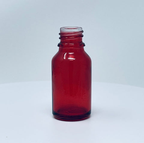 15ml Semi Transparent Red Glass Bottle 18-415 - Rock Bottom Bottles / Packaging Company LLC