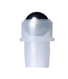 16mm- Neck Black Caps and Stainless Steel Roller Balls For Roll On Bottle Master Case Cased 2000 - Rock Bottom Bottles / Packaging Company LLC