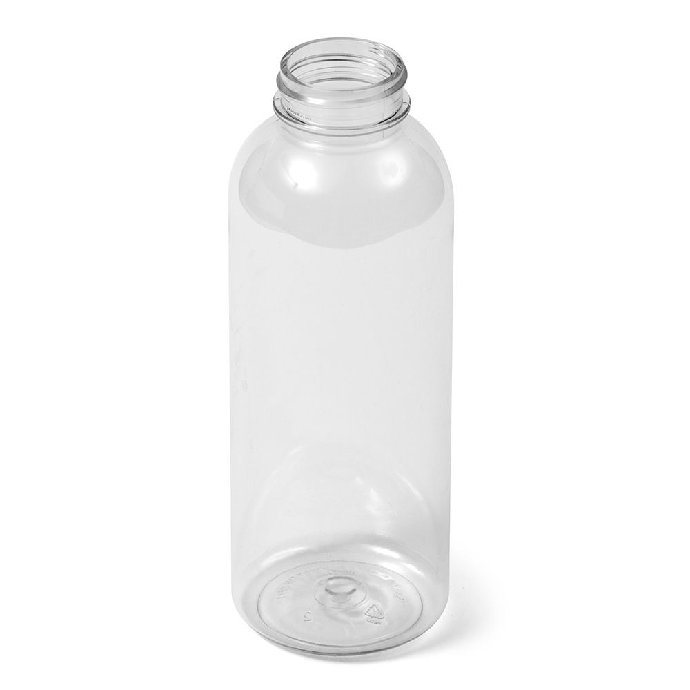 16oz Clear PET Round Bottle with 38-400 Neck - Cased 150 - Rock Bottom Bottles / Packaging Company LLC