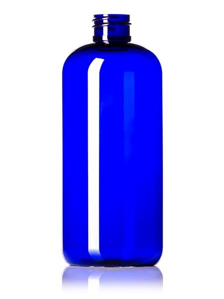 16oz Cobalt Blue PET Bottle with 24/410 Neck - Cased 126 - Rock Bottom Bottles / Packaging Company LLC