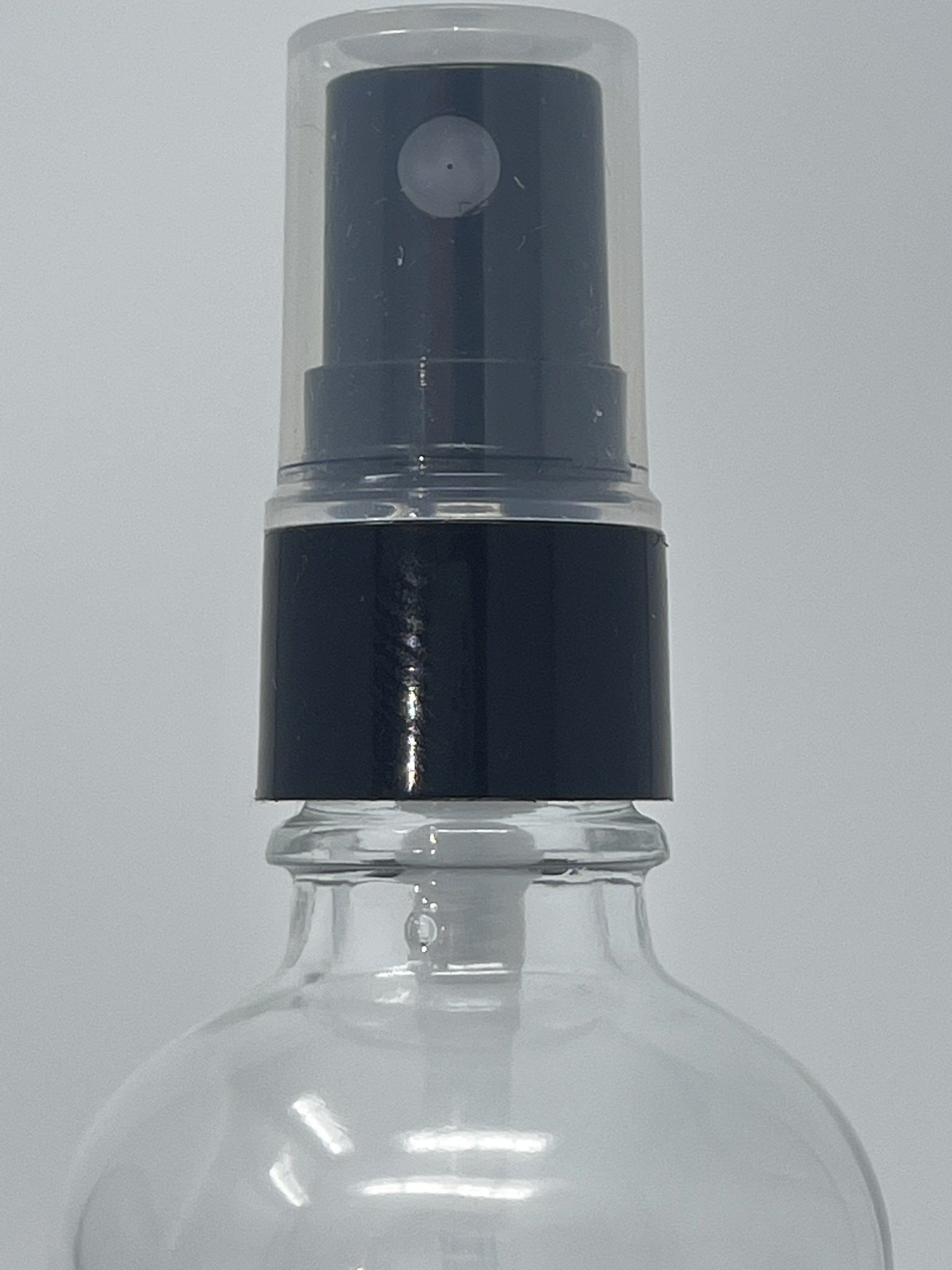 18-405 Black Smooth Mist Spray 3.69in DT - Single - Rock Bottom Bottles / Packaging Company LLC