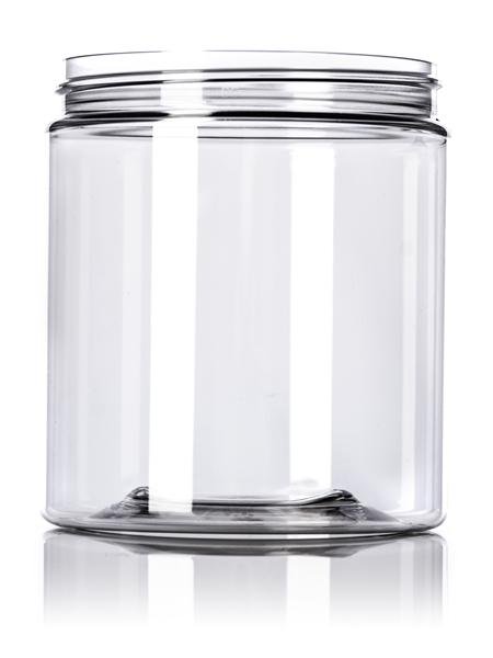19 oz Clear PET single wall jar with 89-400 neck finish - CASED 175 - Rock Bottom Bottles / Packaging Company LLC