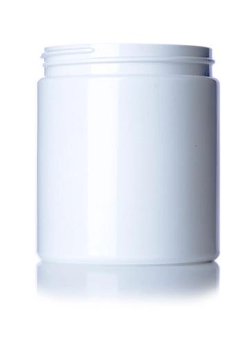 19 oz White PET single wall jar with 89-400 neck finish - CASED 175 - Rock Bottom Bottles / Packaging Company LLC