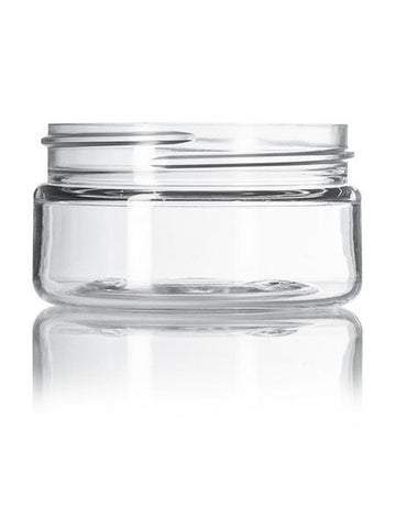 2 oz clear PET single wall jar with 58-400 neck finish - CASED 500 - Rock Bottom Bottles / Packaging Company LLC