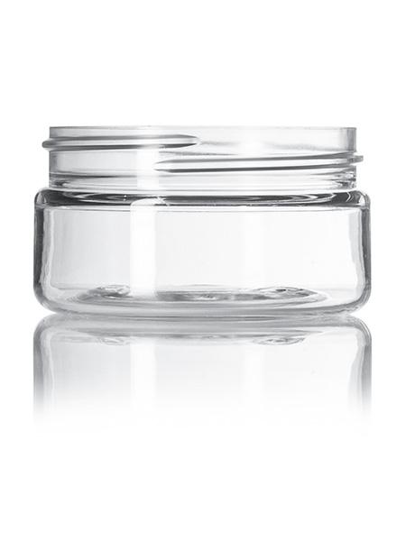 2 oz clear PET single wall jar with 58-400 neck finish - CASED 600 - Rock Bottom Bottles / Packaging Company LLC