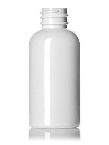 2 oz White PET Boston Round 20-410 Bottle 1050 per case - Rock Bottom Bottles / Packaging Company LLC