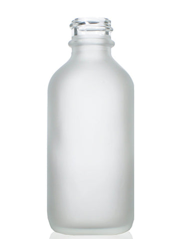 20-400 60ml Glass Frost Clear Boston Round Cased 210 - Rock Bottom Bottles / Packaging Company LLC