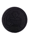 20-400 Black Child Resistant Cap with MRPLN01 Foam Liner - Pictorial - CASED 4900 - Rock Bottom Bottles / Packaging Company LLC