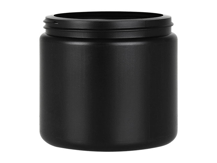 20oz 89-400 Black HDPE Jar - Cased 180 - 2,880 per pallet - PRICE PER PALLET - Rock Bottom Bottles / Packaging Company LLC
