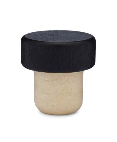 22.6 mm Black Wood Head Bar Top Corks - CASED 3200 - Rock Bottom Bottles / Packaging Company LLC