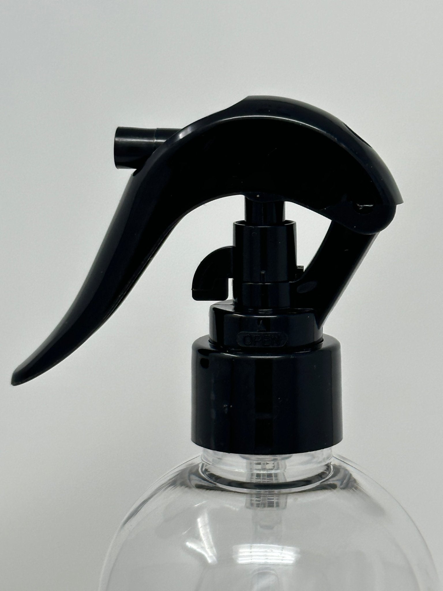 24-410 Black Mini Trigger Sprayer with Tab Lock 192mm Down Tube - Cased 500 - Rock Bottom Bottles / Packaging Company LLC