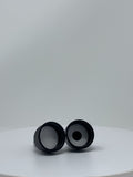 24-410 Black Ribbed Yorker / Twist cap Black Black with Seal and HIS - Cased 4500 - Rock Bottom Bottles / Packaging Company LLC