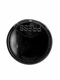 24-410 Black Smooth Disc Cap Pressure Sensitive Liner for PET - Cased 3000 - Rock Bottom Bottles / Packaging Company LLC