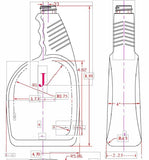 24oz White HDPE Trigger Spray Bottle - CASED 160 - Rock Bottom Bottles / Packaging Company LLC