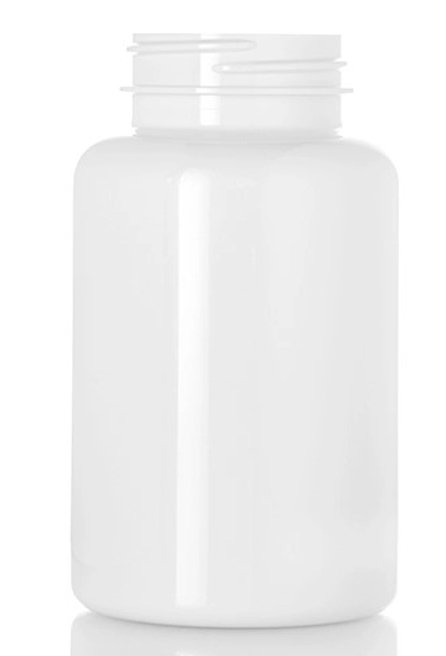 250cc White PET pill packer bottle with 45-400 neck finish CASED 308 - Rock Bottom Bottles / Packaging Company LLC