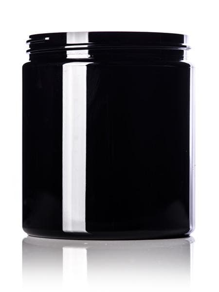 25oz 750ml 89-400 Black PET JAR - CASED 140 - Rock Bottom Bottles / Packaging Company LLC