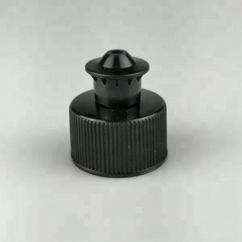 28-410 Black Push Pull with MF-514/20P Heat Liner - Cased 2000 - Rock Bottom Bottles / Packaging Company LLC