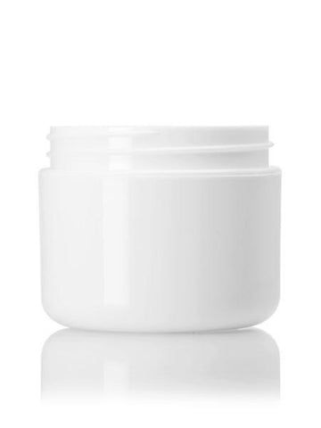 2oz White PP Double Wall Round Base Jar with 58-400 Neck Finish - CASED 384 - Rock Bottom Bottles / Packaging Company LLC