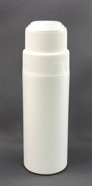 3 oz White HDPE Plastic Roll On Bottle with Child Resistant Cap- Includes: Bottle, Cap and Ball - Cased 600 - Rock Bottom Bottles / Packaging Company LLC